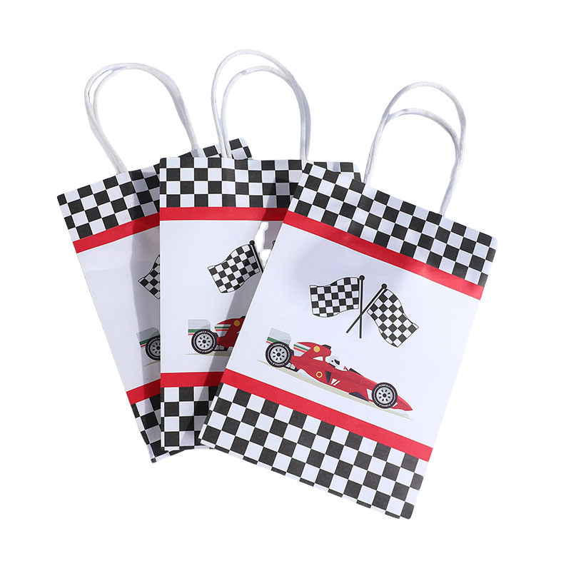 Luxury Bags For Kids - LPZHI raceauto geruite vlag cadeauverpakking tassen