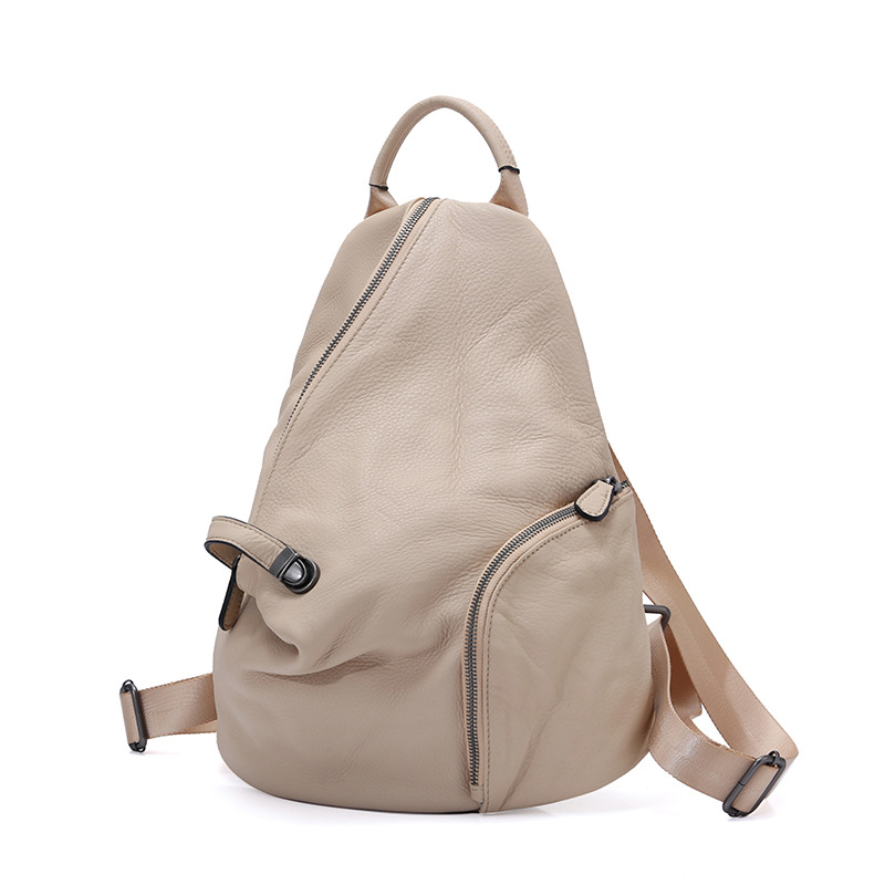 Genuine Leather Backpack - Zency Echt leer Anti-diefstal rugzak voor