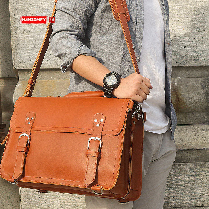 Laptop Bag Leather 15 - 2026 Nieuwe Heren Tas Grote Capaciteit