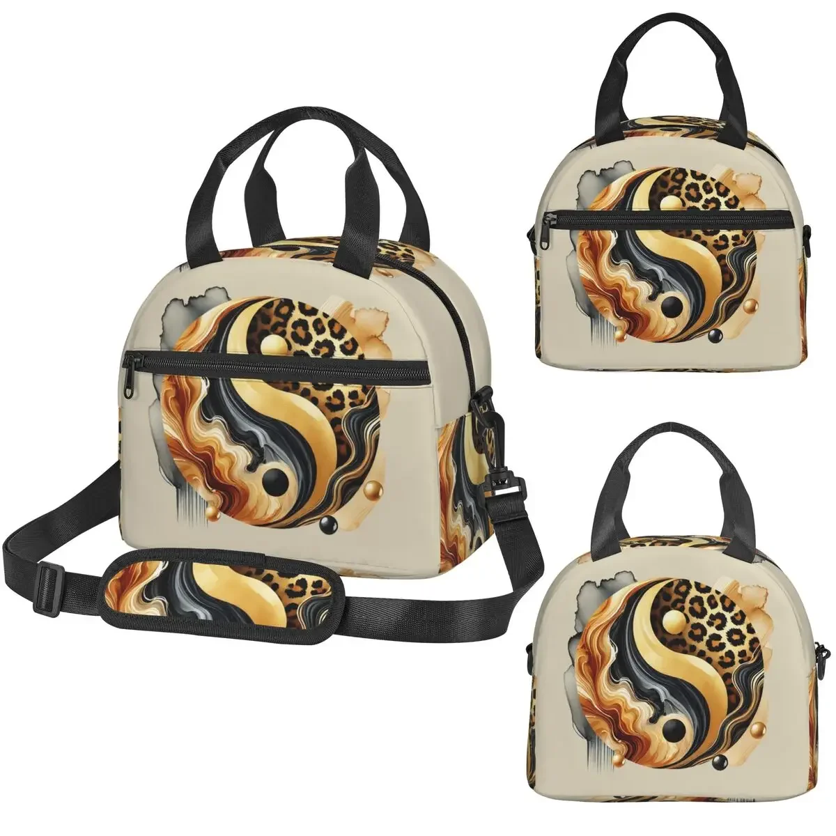 Luxury Bags For Kids - Leopard Yin Yang Luxe gouden marmeren