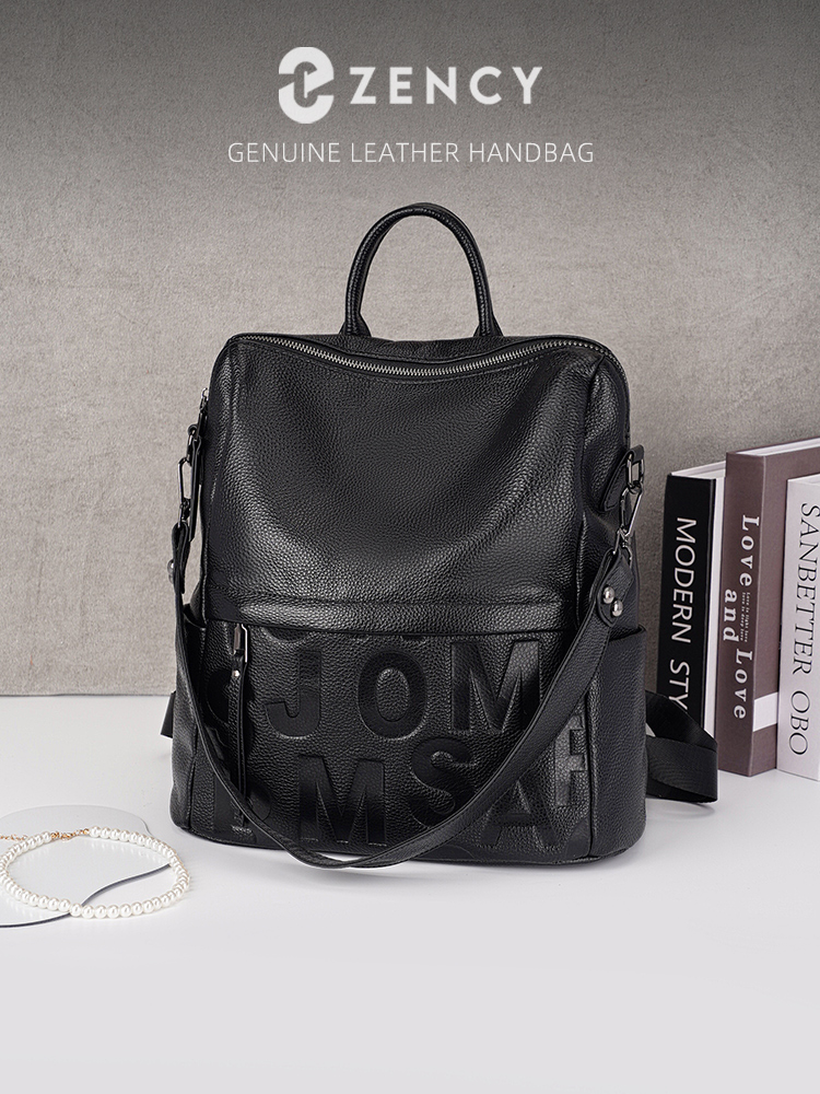 Genuine Leather Backpack - Zency Premium Echt Lederen Rugzak met