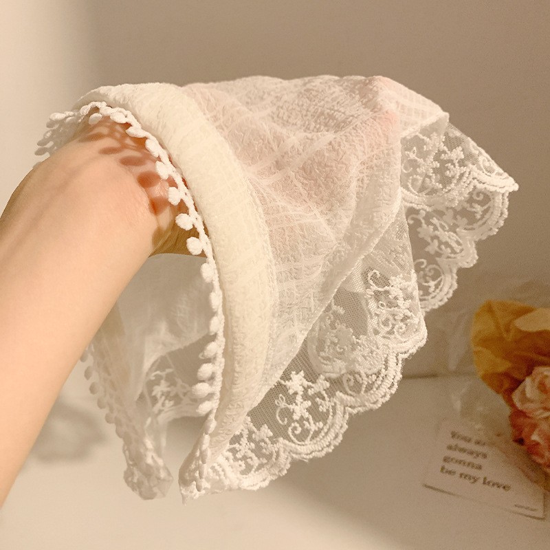 Luxury Bags Cute - Hoofddriehoekssjaal Hoofdband Premium kanten hoofddoek Idyllische