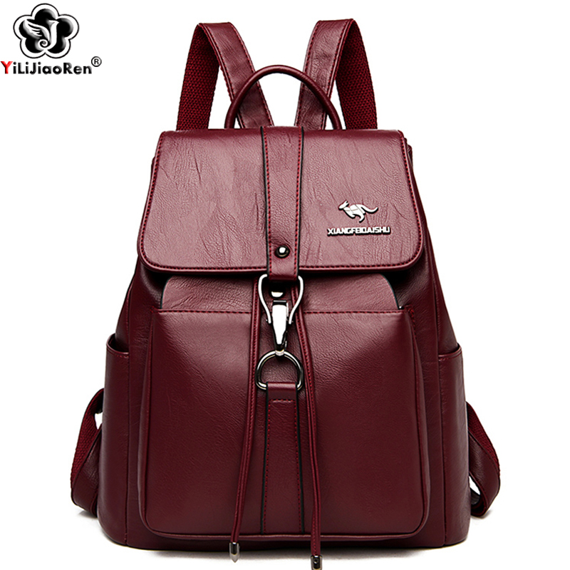 Genuine Leather Backpack - Anti-diefstal rugzak dames schoudertas Beroemde merk