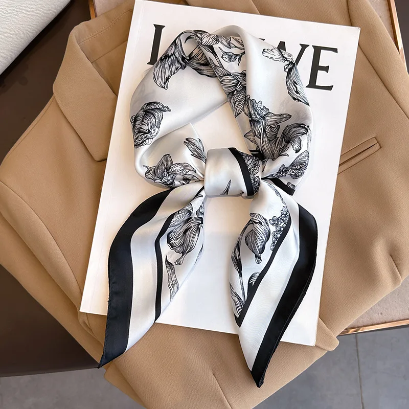 Luxury Bags Expensive - 70*70Cm Luxe Bloemenprint Zijden Vierkante Sjaal