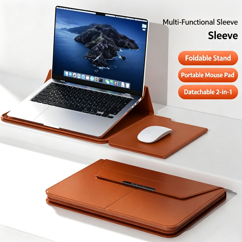 Laptop Bag Leather 15 - 13-14/15-16 inch laptophoes met automatische sluiting,