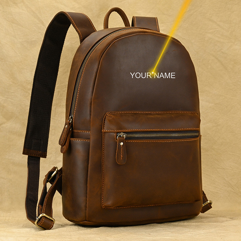 Laptop Bag Leather 15 - Luufan Man Rugzak Echt Lederen Unisex