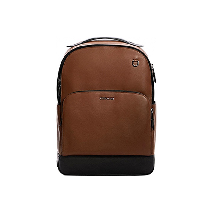 Genuine Leather Backpack - COACH Graham Cow Leather Rugzak Groot