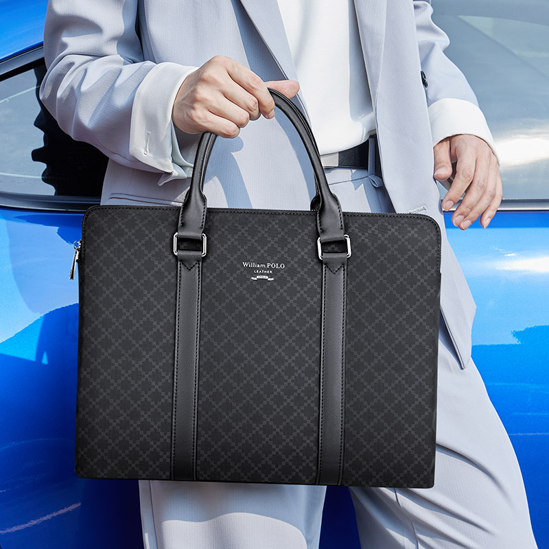 Zakelijke aktetas Herenhandtas - Laptop Bag Leather 15 recensie en prijs