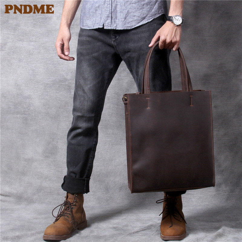 Vintage lederen heren handtas  - Luxury Bags For Laptop recensie en prijs