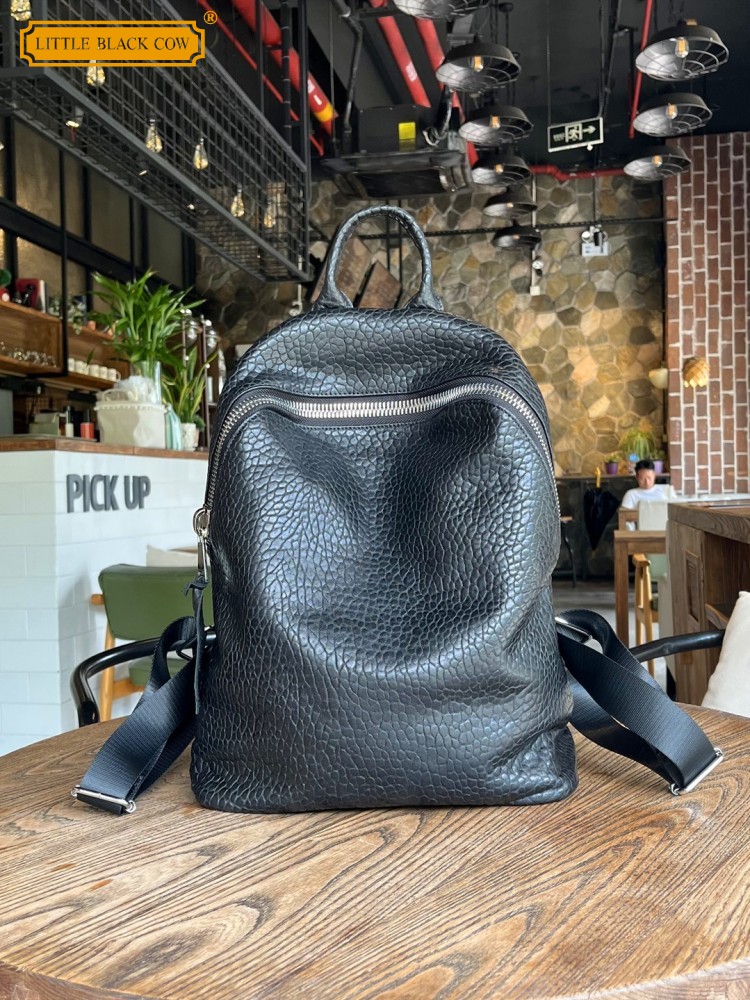 Zachte natuurlijke schapenvach - Genuine Leather Backpack recensie en prijs