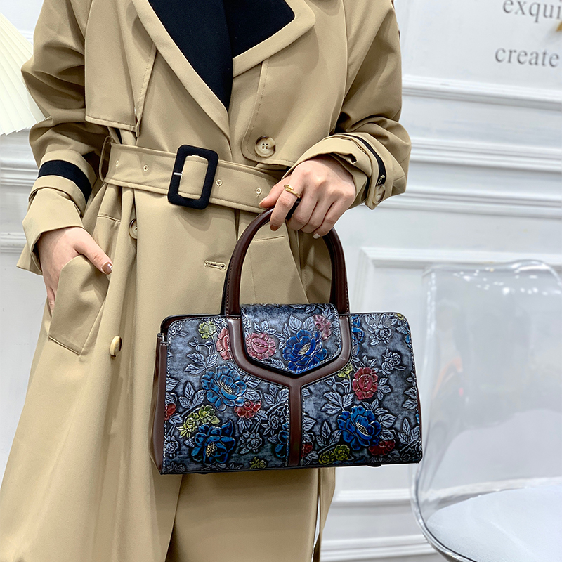 Vintage bloemen reliëf Boston  - Luxury Bags Vegan recensie en prijs