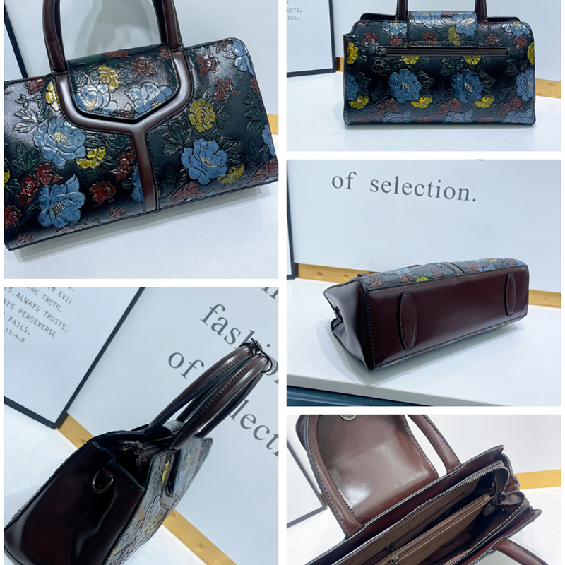 Vintage bloemen reliëf Boston  - Luxury Bags Vegan recensie en prijs