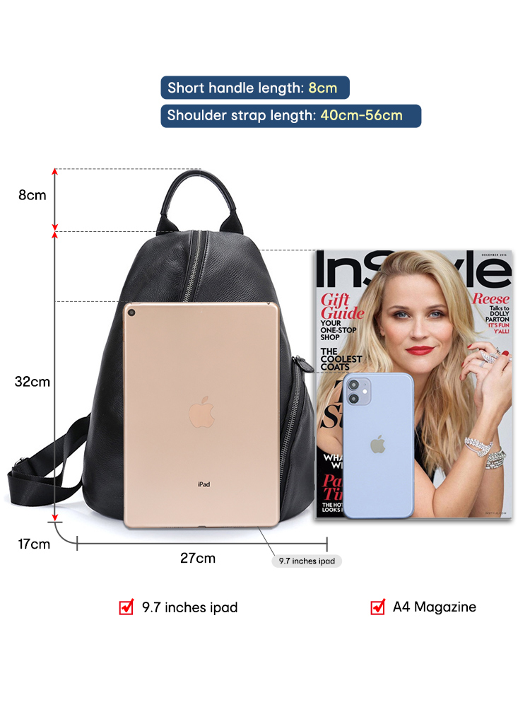 Zency Echt leer Anti-diefstal  - Genuine Leather Backpack recensie en prijs
