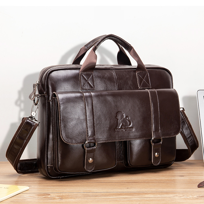 Echt leren herenaktentas met d - Laptop Bag Leather 15 recensie en prijs