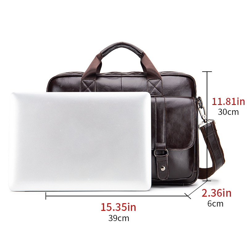 Echt leren herenaktentas met d - Laptop Bag Leather 15 recensie en prijs