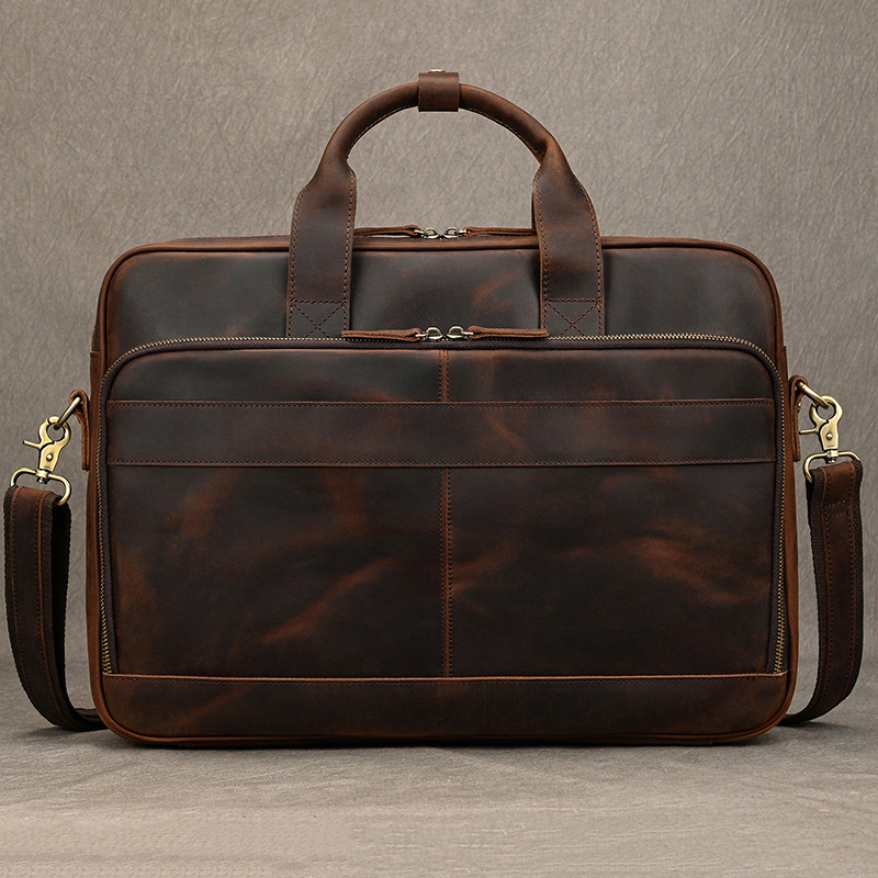 Crazy Horse lederen herenakten - Laptop Bag Leather 15 recensie en prijs