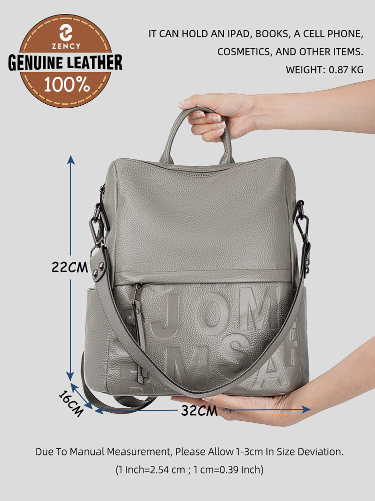 Zency Premium Echt Lederen Rug - Genuine Leather Backpack recensie en prijs