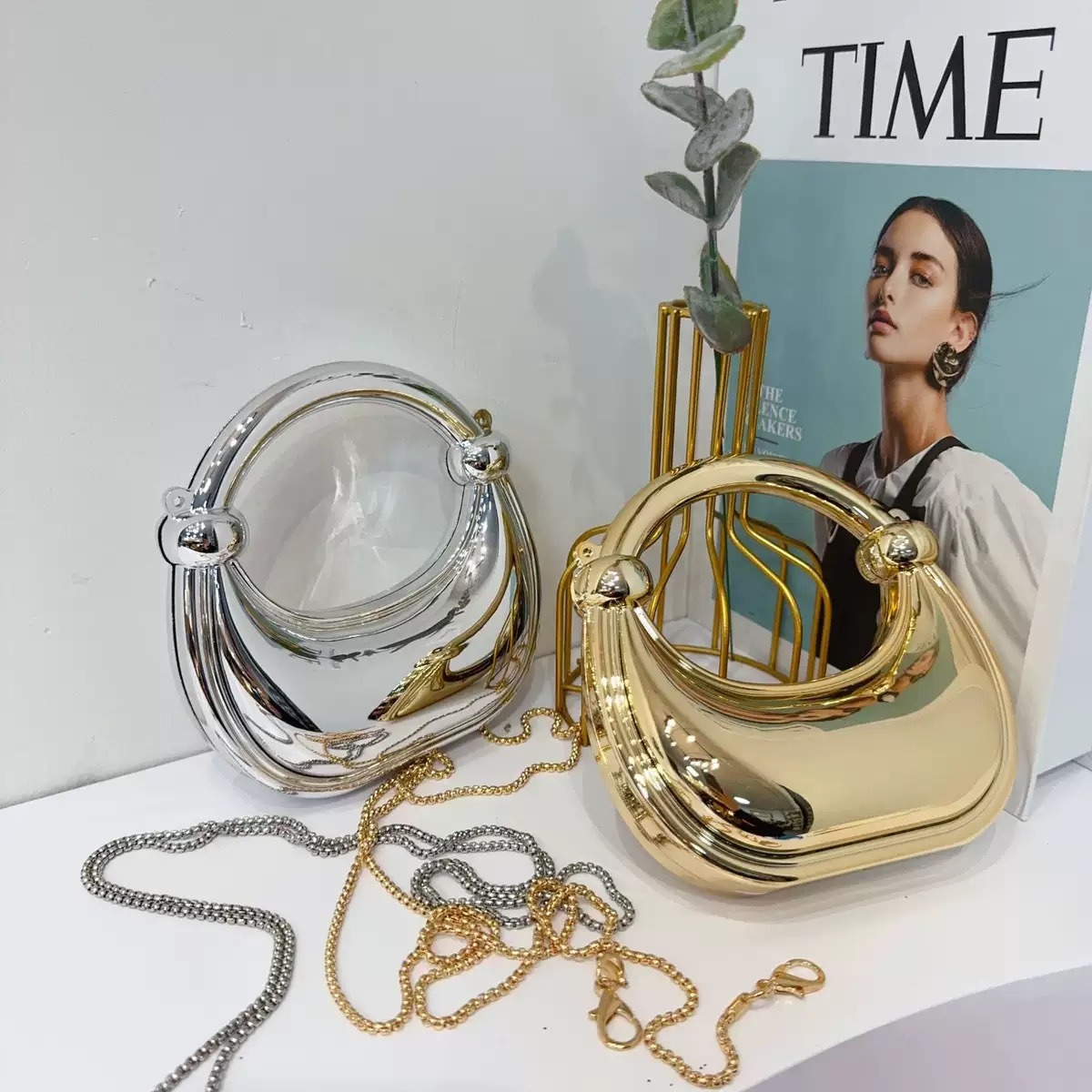 Mini gouden avondtasje portemo - Luxury Bags Expensive recensie en prijs