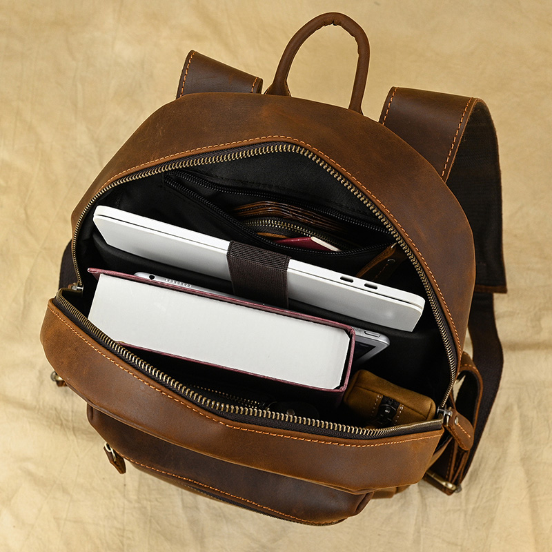 Luufan Man Rugzak Echt Lederen - Laptop Bag Leather 15 recensie en prijs