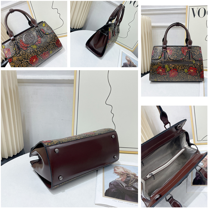 Vintage bloemenprint reliëf ta - Luxury Bags Vegan recensie en prijs