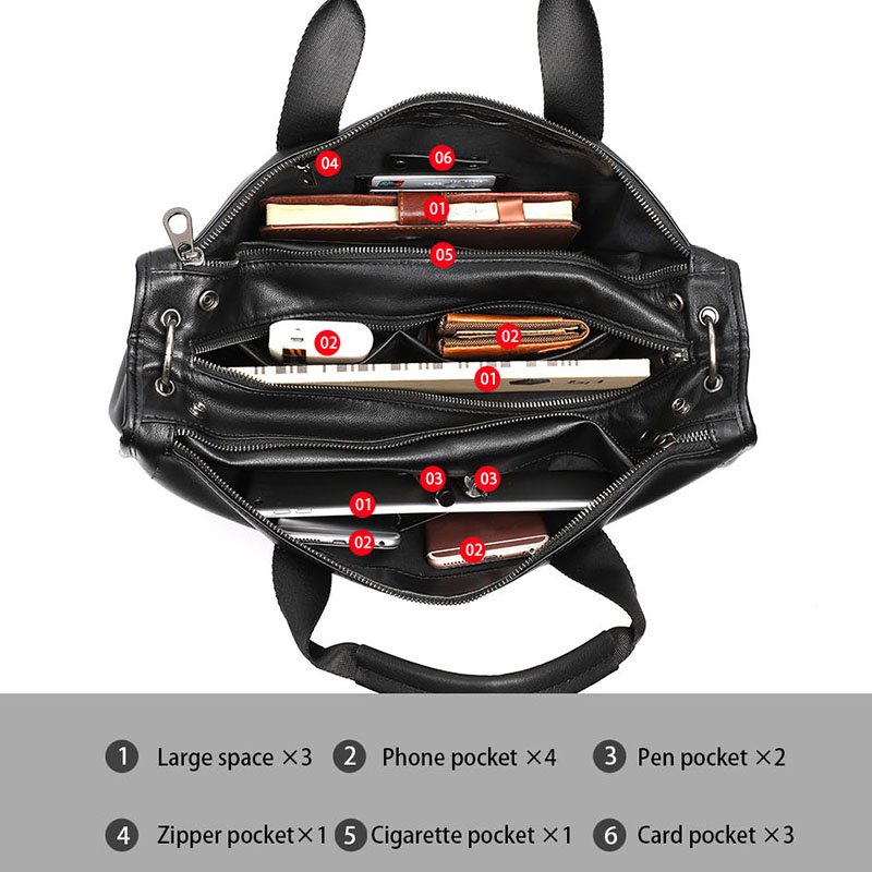 Grote aktetas Heren Echt leder - Laptop Bag Leather 15 recensie en prijs