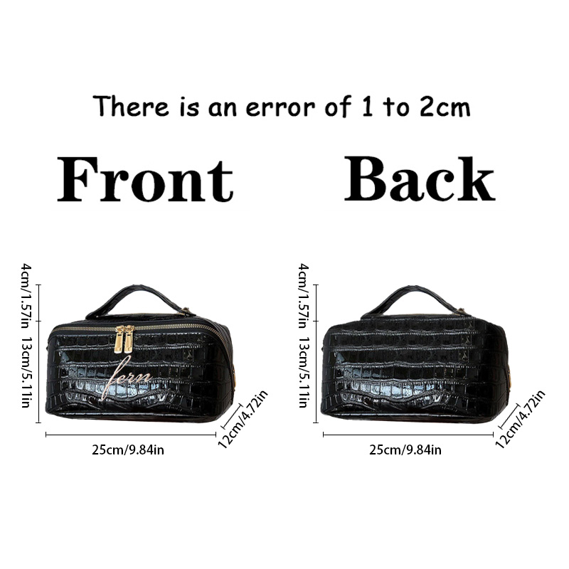 Geborduurde Croc make-up tas,  - Luxury Bags Vegan recensie en prijs
